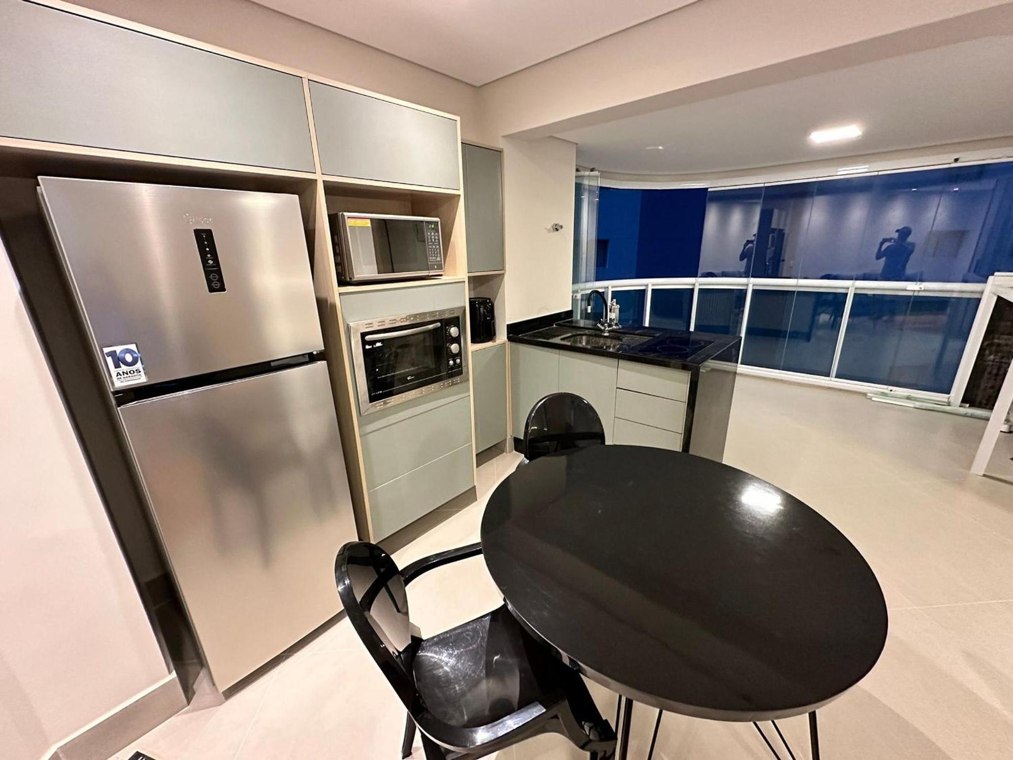 شقة Residencial Estanconfor Com Vista Mar 2 Ac E Garagem سانتوس المظهر الخارجي الصورة