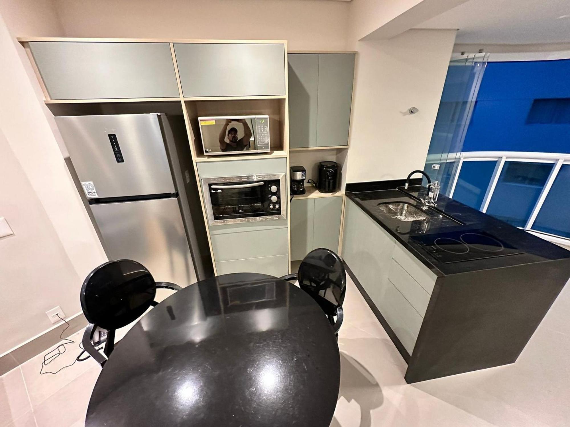شقة Residencial Estanconfor Com Vista Mar 2 Ac E Garagem سانتوس المظهر الخارجي الصورة