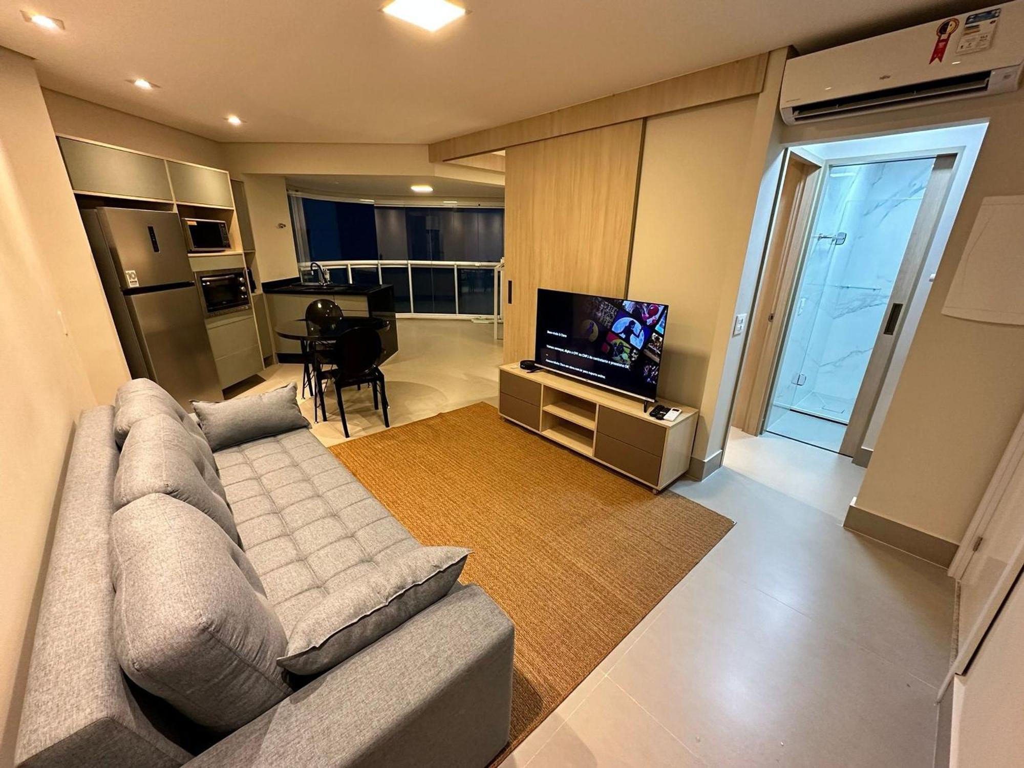 شقة Residencial Estanconfor Com Vista Mar 2 Ac E Garagem سانتوس المظهر الخارجي الصورة