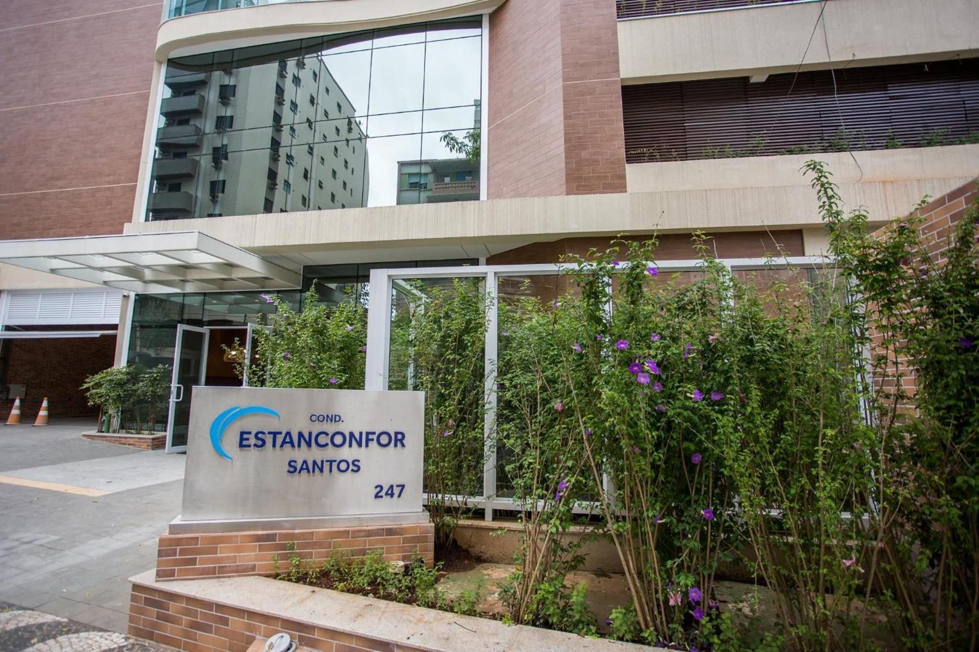 شقة Residencial Estanconfor Com Vista Mar 2 Ac E Garagem سانتوس المظهر الخارجي الصورة